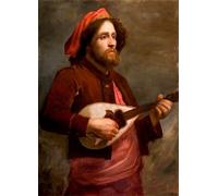 SERENDIPITP Dipinto su Tela Immagine Pittura Quadri Stampe il menestrello errante di George Frederic Watts per Decorazioni per la Casa 60x90cm