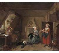 SERENDIPITP Dipinto su Tela Immagine Pittura Quadri Stampe il poeta in difficoltà di William Hogarth per Decorazioni per la Casa 60x90cm