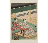 SERENDIPITP Dipinto su Tela Immagine Pittura Quadri Stampe il quinto mese di Utagawa Kunisada per Decorazioni per la Casa 60x90cm