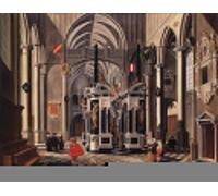 SERENDIPITP Dipinto su Tela Immagine Pittura Quadri Stampe il silenzio in una chiesa immaginaria di Bartholomeus Van Bassen per Decorazioni per la Casa 60x90cm