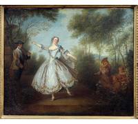 SERENDIPITP Dipinto su Tela Immagine Pittura Quadri Stampe la ballerina Marie Anne Cuppi la Camargo danzante di Nicolas Lancret per Decorazioni per la Casa 60x90cm