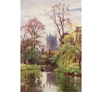 SERENDIPITP Dipinto su Tela Immagine Pittura Quadri Stampe la Cappella della Torre del St Johns College From the River di William Matthison per Decorazioni per la Casa 60x90cm