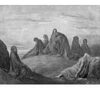 SERENDIPITP Dipinto su Tela Immagine Pittura Quadri Stampe La figlia di Jefte e le sue compagne di Gustave Dore per Decorazioni per la Casa 60x90cm
