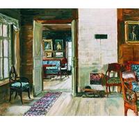 SERENDIPITP Dipinto su Tela Immagine Pittura Quadri Stampe la poesia di una vecchia casa nobile di Stanislav Zhukovsky per Decorazioni per la Casa 60x90cm
