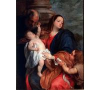 SERENDIPITP Dipinto su Tela Immagine Pittura Quadri Stampe la Sacra Famiglia Dipinto diVan Dyck per Decorazioni per la Casa 60x90cm