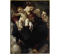 SERENDIPITP Dipinto su Tela Immagine Pittura Quadri Stampe Lady della Rondine Olio su Tela del Guercino per Decorazioni per la Casa 60x90cm
