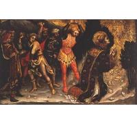 SERENDIPITP Dipinto su Tela Immagine Pittura Quadri Stampe Lapidazione di Santo Stefano di Gentile Da Fabriano per Decorazioni per la Casa 60x90cm