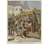 SERENDIPITP Dipinto su Tela Immagine Pittura Quadri Stampe l'assassinio del re Enrico Iv di Francia Maggio di Georges Moreau De Tours per Decorazioni per la Casa 60x90cm