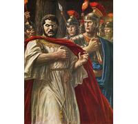 SERENDIPITP Dipinto su Tela Immagine Pittura Quadri Stampe l'imperatore Caracalla sta per essere ucciso da Tancredi Scarpelli per Decorazioni per la Casa 60x90cm