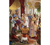 SERENDIPITP Dipinto su Tela Immagine Pittura Quadri Stampe lo Splendore della Regia Corte di Ruggero II d'Altavilla di Tancredi Scarpelli per Decorazioni per la Casa 60x90cm