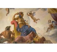 SERENDIPITP Dipinto su Tela Immagine Pittura Quadri Stampe lo studio e la genia dedicano l'antico Egitto alla Grecia di Francois Edouard Picot per Decorazioni per la Casa 60x90cm