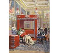 SERENDIPITP Dipinto su Tela Immagine Pittura Quadri Stampe l'ultima visita del re XIII a un morente Richelieu di Maurice Leloir per Decorazioni per la Casa 60x90cm