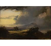 SERENDIPITP Dipinto su Tela Immagine Pittura Quadri Stampe Macbeth e Banco incontrano le tre streghe. di John Mrtinss per Decorazioni per la Casa 60x90cm