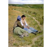 SERENDIPITP Dipinto su Tela Immagine Pittura Quadri Stampe Peines Du Coeur di Charles Sprague Pearce per Decorazioni per la Casa 60x90cm