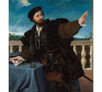 SERENDIPITP Dipinto su Tela Immagine Pittura Quadri Stampe Ritratto di un uomo forse Girolamo Rosati di famoso artista per Decorazioni per la Casa 60x90cm