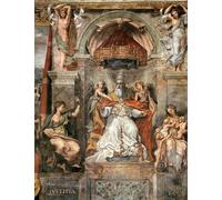 SERENDIPITP Dipinto su Tela Immagine Pittura Quadri Stampe Sala di ntino Papa Urbano I tra Giustizia e Carità di Raffaello Sanzio Raffaello per Decorazioni per la Casa 60x90cm