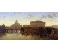 SERENDIPITP Dipinto su Tela Immagine Pittura Quadri Stampe San Pietro e Castel Sant'Angelo di David Roberts per Decorazioni per la Casa 60x90cm