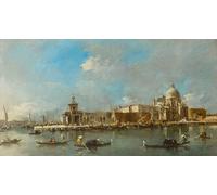 SERENDIPITP Dipinto su Tela Immagine Pittura Quadri Stampe Santa Maria Della Salute and the Dogana by Francesco Guardi per Decorazioni per la Casa 60x90cm