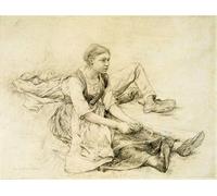 SERENDIPITP Dipinto su Tela Immagine Pittura Quadri Stampe Studio per Les Foins di Jules Bastien lepage per Decorazioni per la Casa 60x90cm