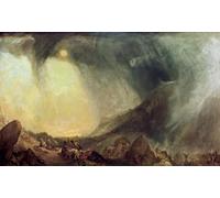 SERENDIPITP Dipinto su Tela Immagine Pittura Quadri Stampe Tempesta di neve: Annibale e la sua traversata delle Alpi di Mallord William Turner per Decorazioni per la Casa 60x90cm