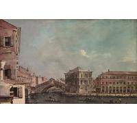SERENDIPITP Dipinto su Tela Immagine Pittura Quadri Stampe the Grand Canal Above the Rialto by Francesco Guardi per Decorazioni per la Casa 60x90cm