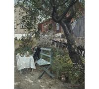 SERENDIPITP Dipinto su Tela Immagine Pittura Quadri Stampe Un giorno d'estate in giardino di Fritz Thaulow per Decorazioni per la Casa 60x90cm
