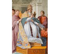 SERENDIPITP Dipinto su Tela Immagine Pittura Quadri Stampe Virtù teologali con Gregorio Ix raffigurato come Giulio II da Raffaello per Decorazioni per la Casa 60x90cm