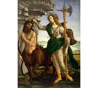 SERENDIPITP Quadri da Parete Quadri Stampe Dipinto su Tela Classico Atena e il Centauro di Sandro Botticelli per la Decorazione Della Parete 60x90cm