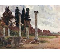 SERENDIPITP Quadri da Parete Quadri Stampe Dipinto su Tela Classico Biblioteca della Casa di Domiziano sul Palatino di Alberto Pisa per la Decorazione Della Parete 60x90cm