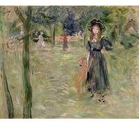 SERENDIPITP Quadri da Parete Quadri Stampe Dipinto su Tela Classico Bois di Boulogne di Berthe Morisot per la Decorazione Della Parete 60x90cm