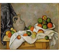 SERENDIPITP Quadri da Parete Quadri Stampe Dipinto su Tela Classico Brocca e portafrutta a tendina di Paul Cézanne per la Decorazione Della Parete 60x90cm