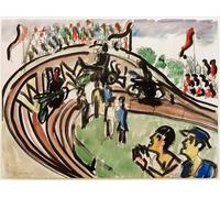 SERENDIPITP Quadri da Parete Quadri Stampe Dipinto su Tela Classico Coppia di ballerini russi di Ernst Ludwig Kirchner per la Decorazione Della Parete 60x90cm