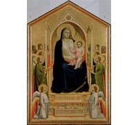 SERENDIPITP Quadri da Parete Quadri Stampe Dipinto su Tela Classico Dama col Bambino in trono di Giotto Di Bondone per la Decorazione Della Parete 60x90cm