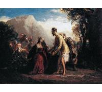 SERENDIPITP Quadri da Parete Quadri Stampe Dipinto su Tela Classico Don Chisciotte e Dulcinea di Charles Robert Leslie per la Decorazione Della Parete 60x90cm