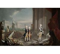 SERENDIPITP Quadri da Parete Quadri Stampe Dipinto su Tela Classico i figli di Federico II d'Assia Kassel Langravio di Johann Heinrich Wilhelm Tischbein per la Decorazione Della Parete 60x90cm