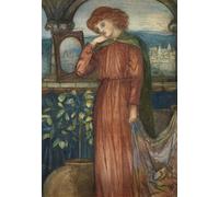 SERENDIPITP Quadri da Parete Quadri Stampe Dipinto su Tela Classico la Dama di Shalott di Dante Gabriel Charles Rossetti per la Decorazione Della Parete 60x90cm