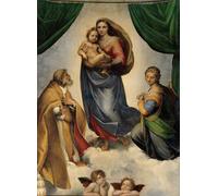 SERENDIPITP Quadri da Parete Quadri Stampe Dipinto su Tela Classico la Dama Sistina di Raffaello per la Decorazione Della Parete 60x90cm