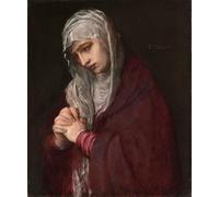 SERENDIPITP Quadri da Parete Quadri Stampe Dipinto su Tela Classico la Mater Dolorosa di Tiziano Vecelli per la Decorazione Della Parete 60x90cm