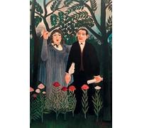 SERENDIPITP Quadri da Parete Quadri Stampe Dipinto su Tela Classico la musa che ispira il poeta di Henri Rousseau per la Decorazione Della Parete 60x90cm