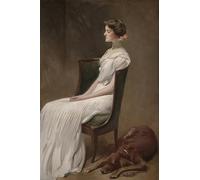 SERENDIPITP Quadri da Parete Quadri Stampe Dipinto su Tela Classico La signorina Dorothy Quincy Roosevelt di John White Alexander per la Decorazione Della Parete 60x90cm