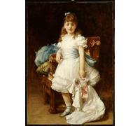 SERENDIPITP Quadri da Parete Quadri Stampe Dipinto su Tela Classico Lady Sybil Primrose di Frederic Leighton per la Decorazione Della Parete 60x90cm
