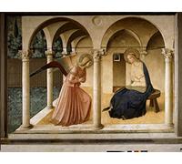 SERENDIPITP Quadri da Parete Quadri Stampe Dipinto su Tela Classico l'Annunciazione del Beato Angelico per la Decorazione Della Parete 60x90cm
