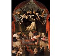 SERENDIPITP Quadri da Parete Quadri Stampe Dipinto su Tela Classico l'elemosina di Lorenzo per la Decorazione Della Parete 60x90cm