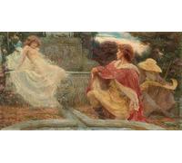 SERENDIPITP Quadri da Parete Quadri Stampe Dipinto su Tela Classico lo spirito della fontana di Herbert Draper per la Decorazione Della Parete 60x90cm