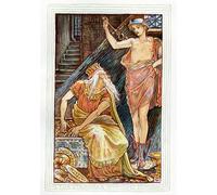 SERENDIPITP Quadri da Parete Quadri Stampe Dipinto su Tela Classico lo straniero che appare a Mida di Walter Crane per la Decorazione Della Parete 60x90cm