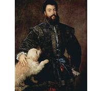 SERENDIPITP Quadri da Parete Quadri Stampe Dipinto su Tela Classico Portrait of Federico Ii Gonzaga of Mantua by Tiziano Vecelli per la Decorazione Della Parete 60x90cm
