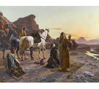 SERENDIPITP Quadri da Parete Quadri Stampe Dipinto su Tela Classico Preghiere all'alba di Rudolf Ernst per la Decorazione Della Parete 60x90cm