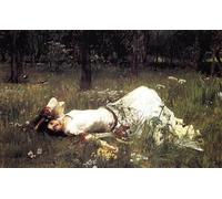 SERENDIPITP Quadri da Parete Quadri Stampe Dipinto su Tela Classico Psiche entra nel giardino di Amorini di John William Waterhouse per la Decorazione Della Parete 60x90cm