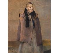 SERENDIPITP Quadri da Parete Quadri Stampe Dipinto su Tela Classico Ritratto di donna di Christian Krohg per la Decorazione Della Parete 60x90cm