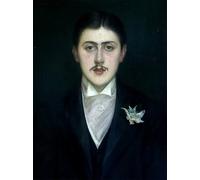 SERENDIPITP Quadri da Parete Quadri Stampe Dipinto su Tela Classico Ritratto di Marcel Proust di Jacques Emile Blanche per la Decorazione Della Parete 60x90cm